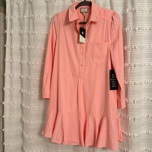 Tuckernuck Light Pink Collared Shirt Dress